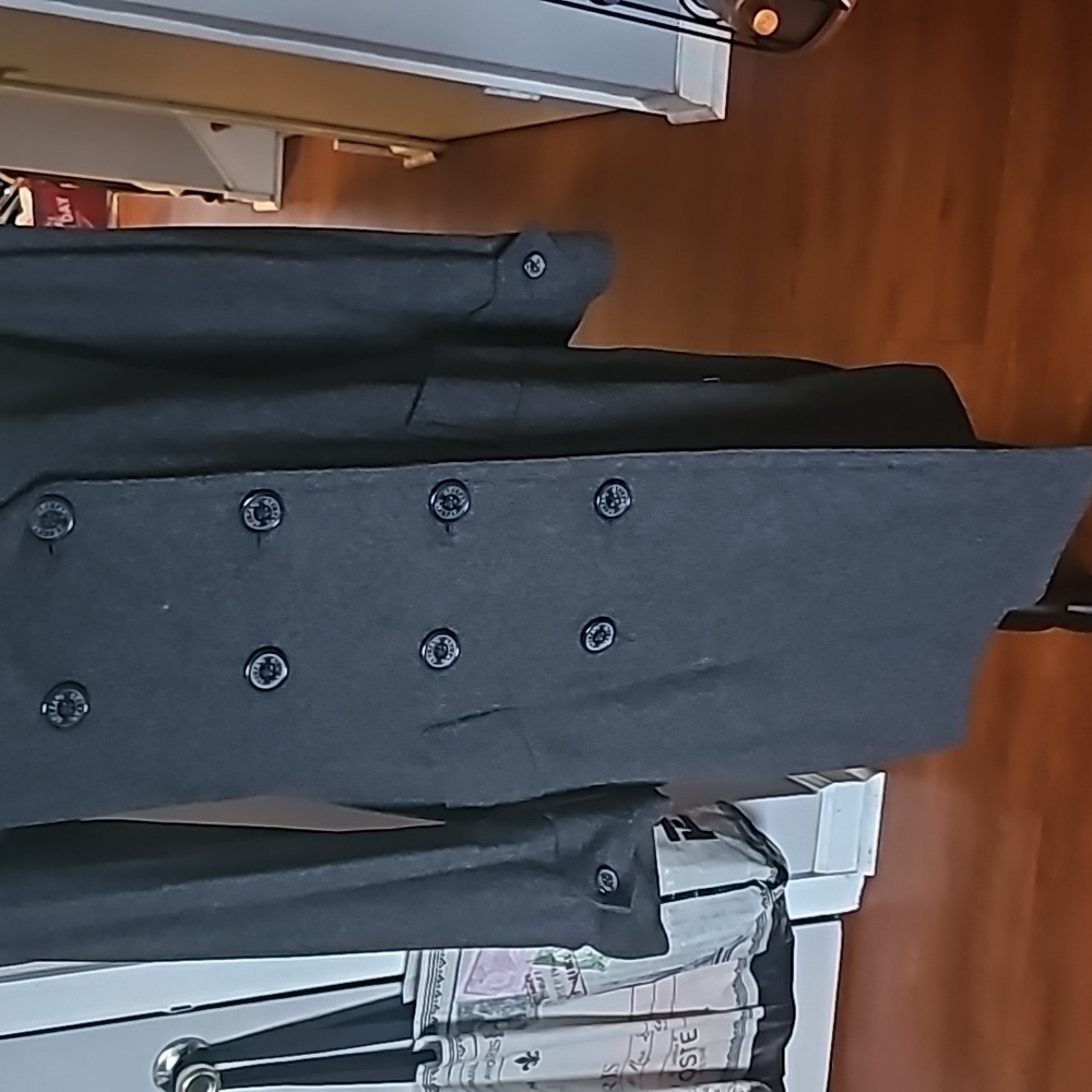 Delia's Charcoal Gray Trench Peacoat - Picture 4 of 11